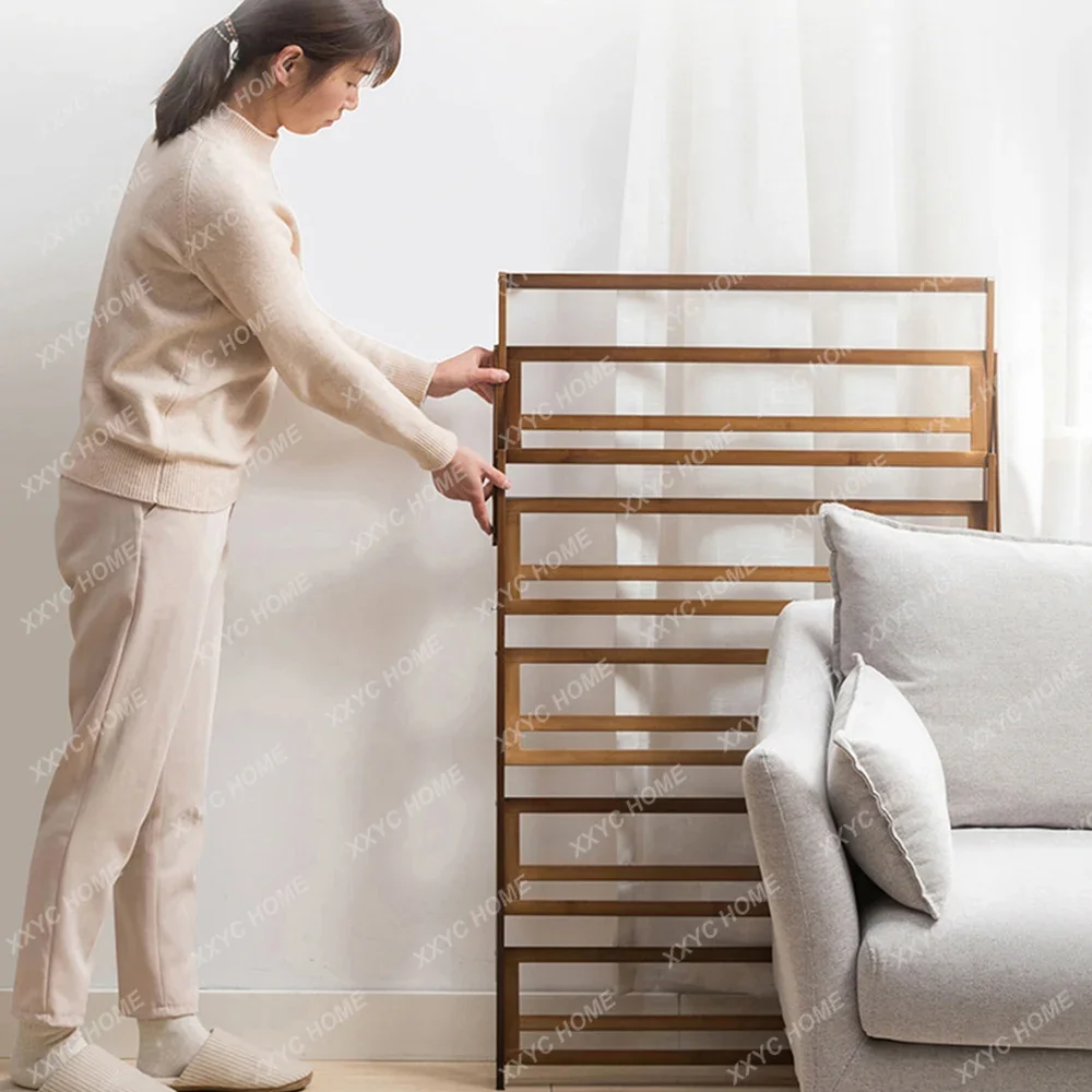 Бамбуковые шкафы для обуви тонкие и оригинальные в минималистическом