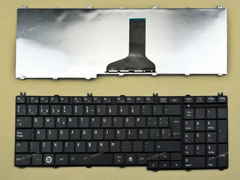 Фото Новая испанская клавиатура SP для TOSHIBA Satellite C650 C650D C655 C655D C660 C660D C670 C670D C675 C675D, черная №1
