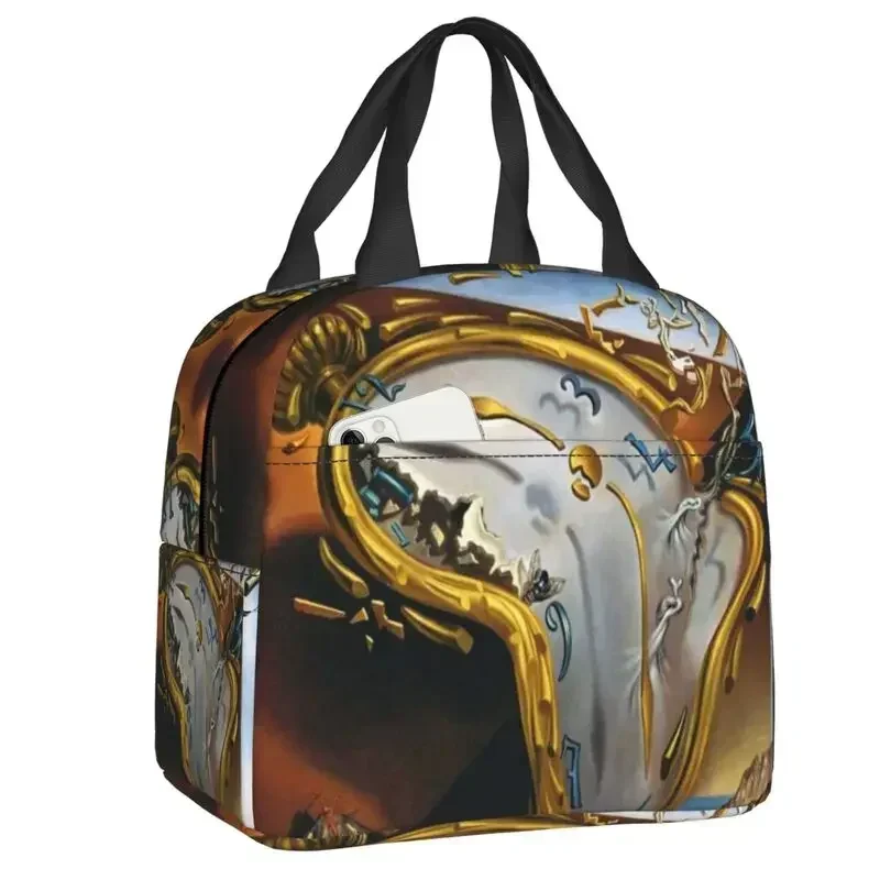 

Salvador Dali Spain Artist Insulated Lunch Bags for Women Masterpiece Painting Art Portable Thermal Cooler Bento Box School