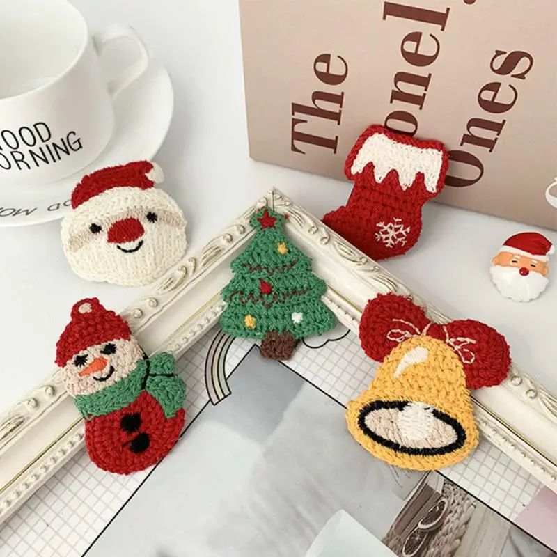 

2021 New Christmas Hair Clips For Women Girls Cute Deer Hairpins Hairgrips Snowman Knitted Hairpin Barrette Hair Accessories