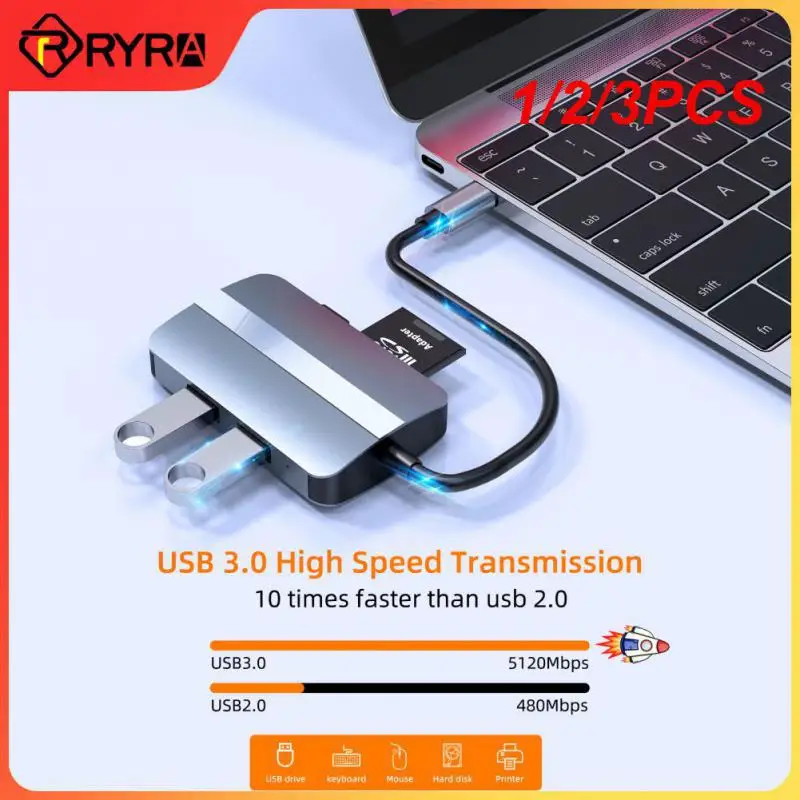 

1/2/3 шт. 5-портовый концентратор USB C разветвитель типа C для HDMI-совместимый адаптер RJ45 USB2.0 TF/SD-карты для Macbook Air PC