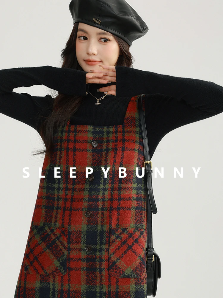 Сонный кролик квадратный воротник Рождественская атмосфера флисовое