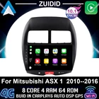 Автомагнитола 2 din для Mitsubishi ASX 1 2010 2011 - 2016 C4 Peugeot 4008, мультимедийный видеоплеер, навигатор GPS, Android 10,1