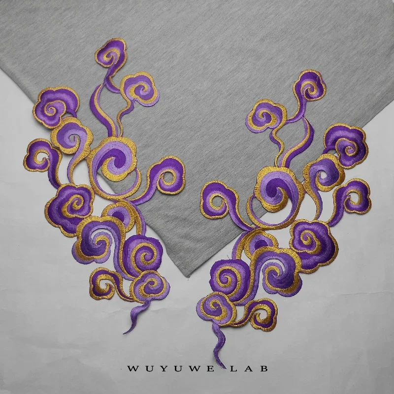 Наклейки на одежду с вышивкой в виде облаков