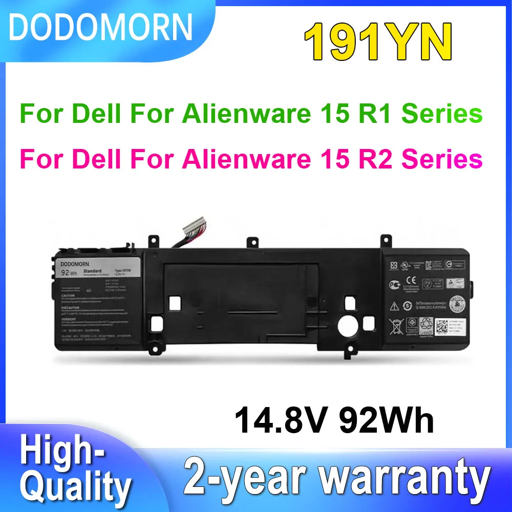 DODOMORN 191YN аккумулятор для Dell Alienware 15 R1 R2 P42F 410GJ 2F3W1 02F3W1 8NH55 аккумуляторы ноутбуков 14 8