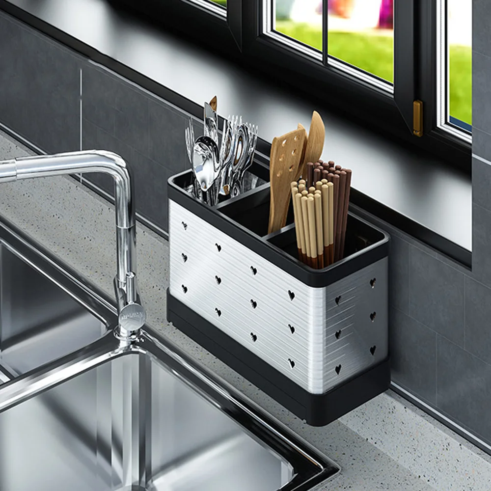 

Kitchen Cutlery Storage Racks Drain Tableware Holder Chopstick Spoon Fork Storage Box Rack Chopsticks Cage Save Space