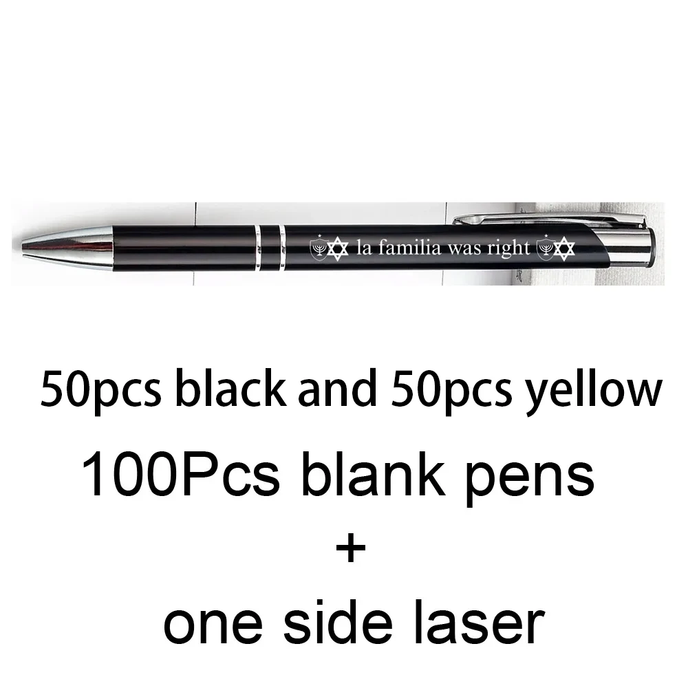 

50pcs black and 50pcs yellow products and 100pcs laser fee