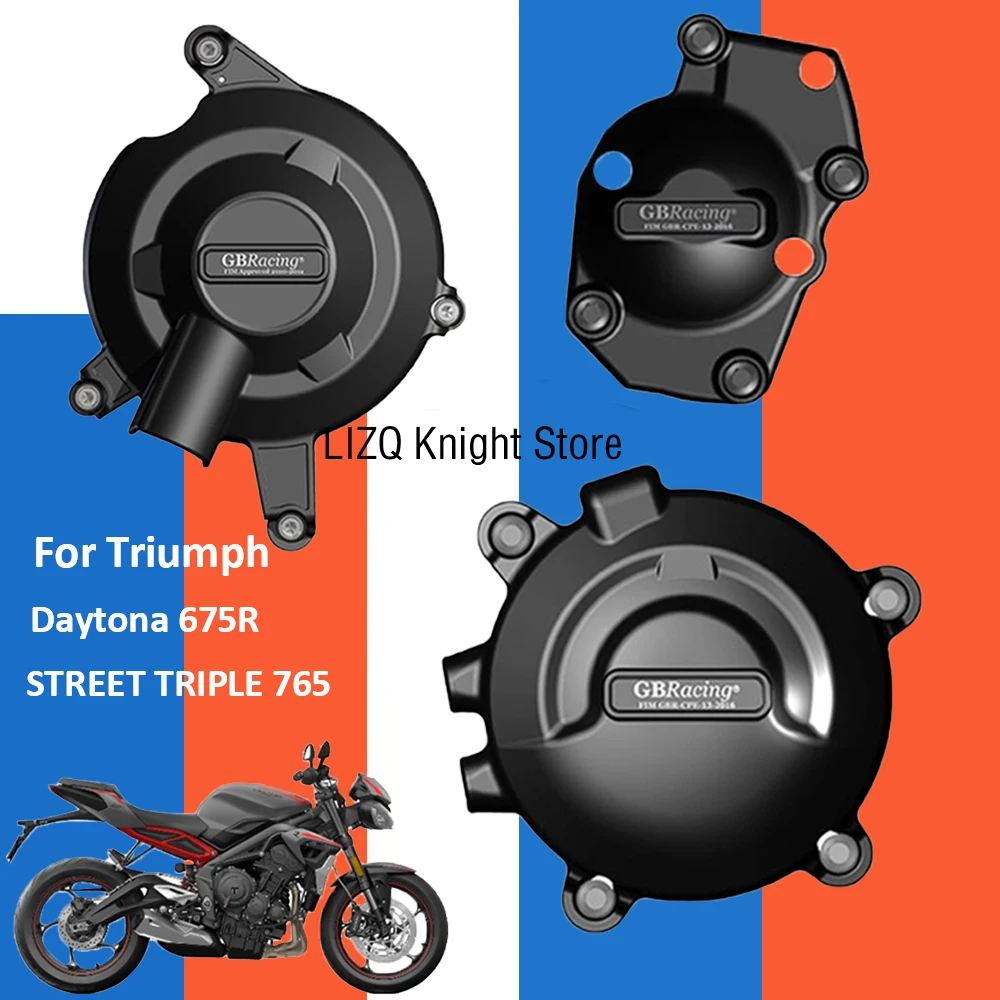 

Motorcycles Engine Cover Protection Set Case for GB Racing for Triumph Daytona 675R 2013-2016 STREET TRIPLE 765 2017-2021 MOTO2