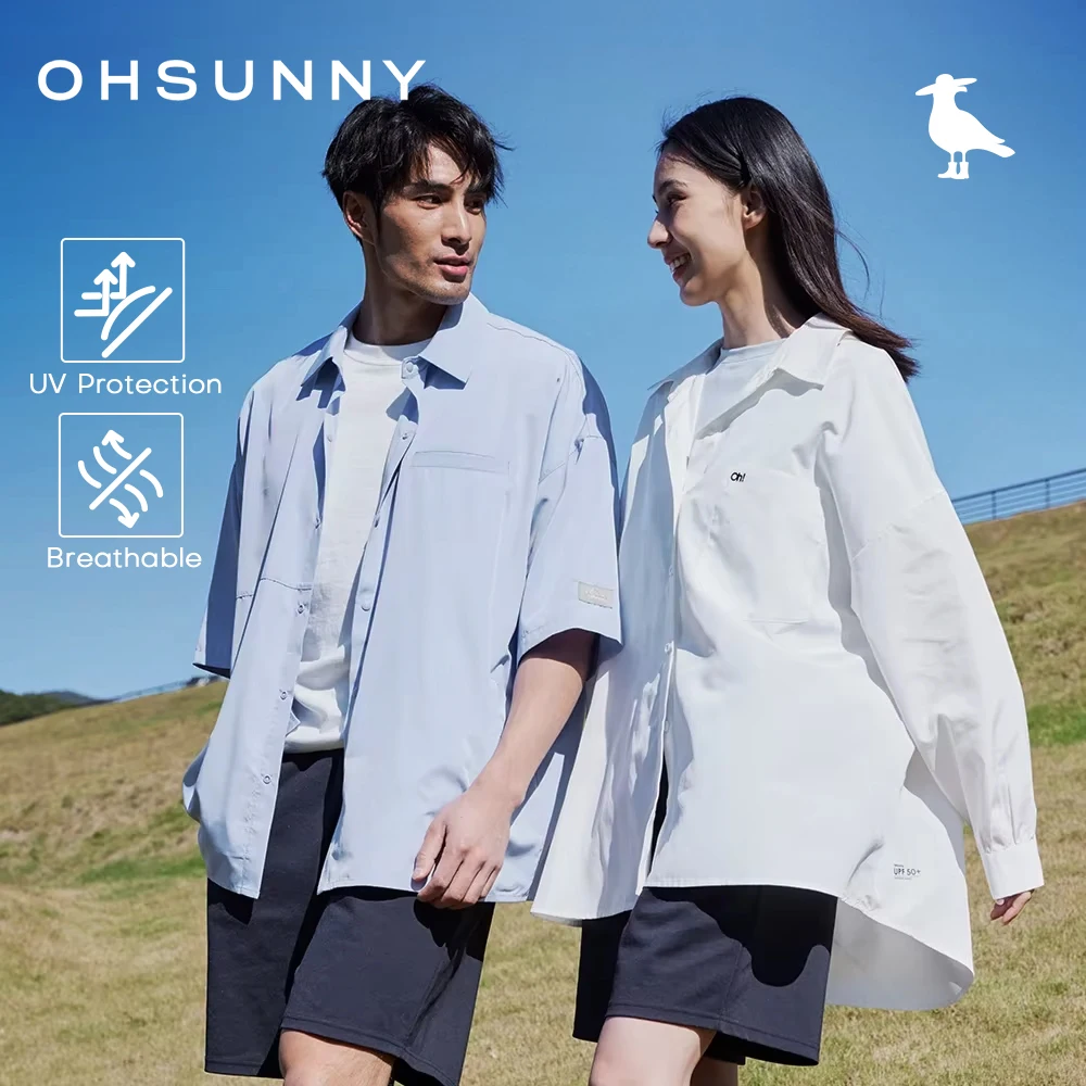 OhSunny рубашка для пар блузки с короткими рукавами летние свободные