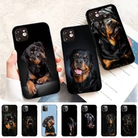 maiyaca cute rottweiler dog phone case for iphone 11 12 13 mini pro max 8 7 6 6s plus x 5 s se 2020 xr xs 10 case