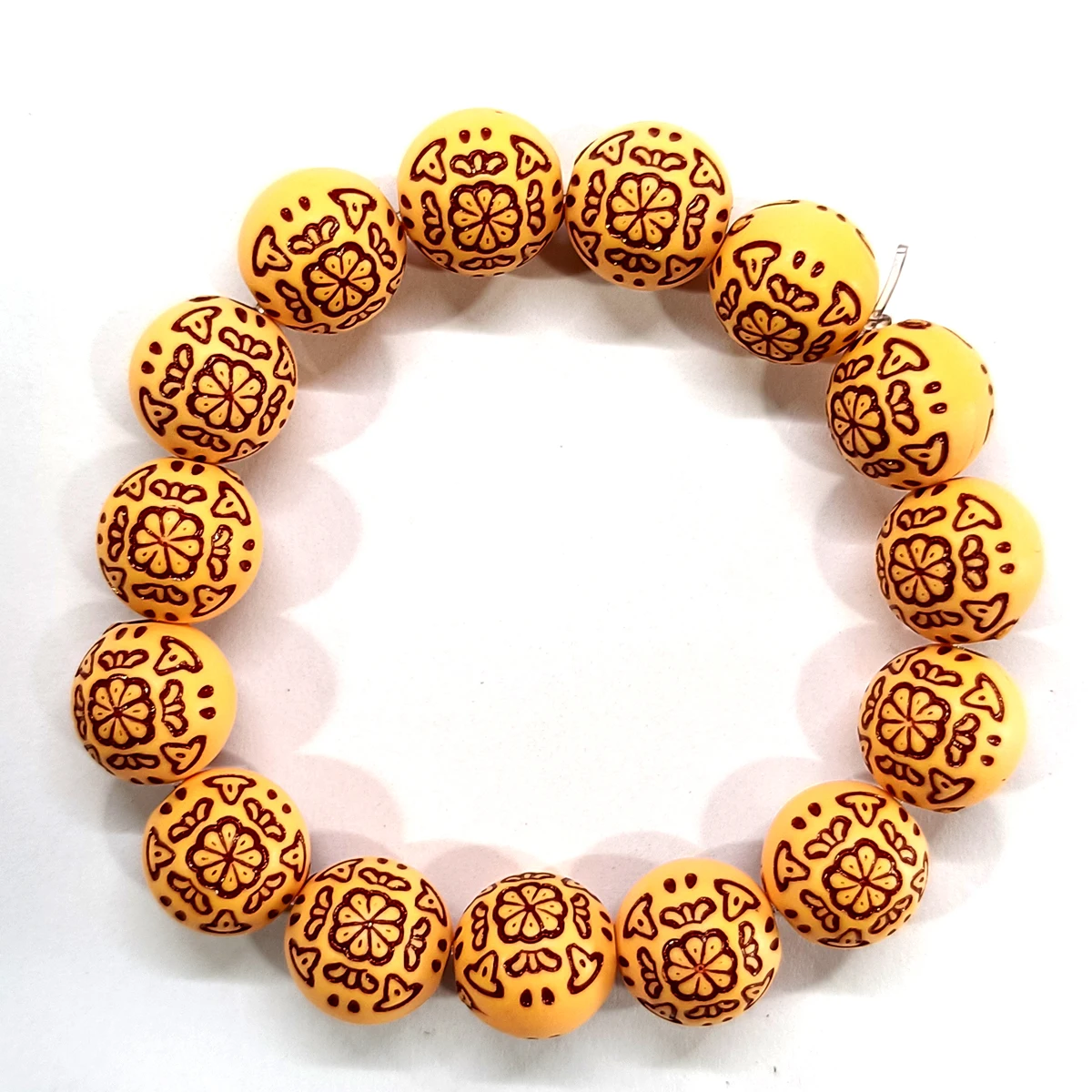 30 шт. перфорированные круглые бусины в стиле ретро 11 мм