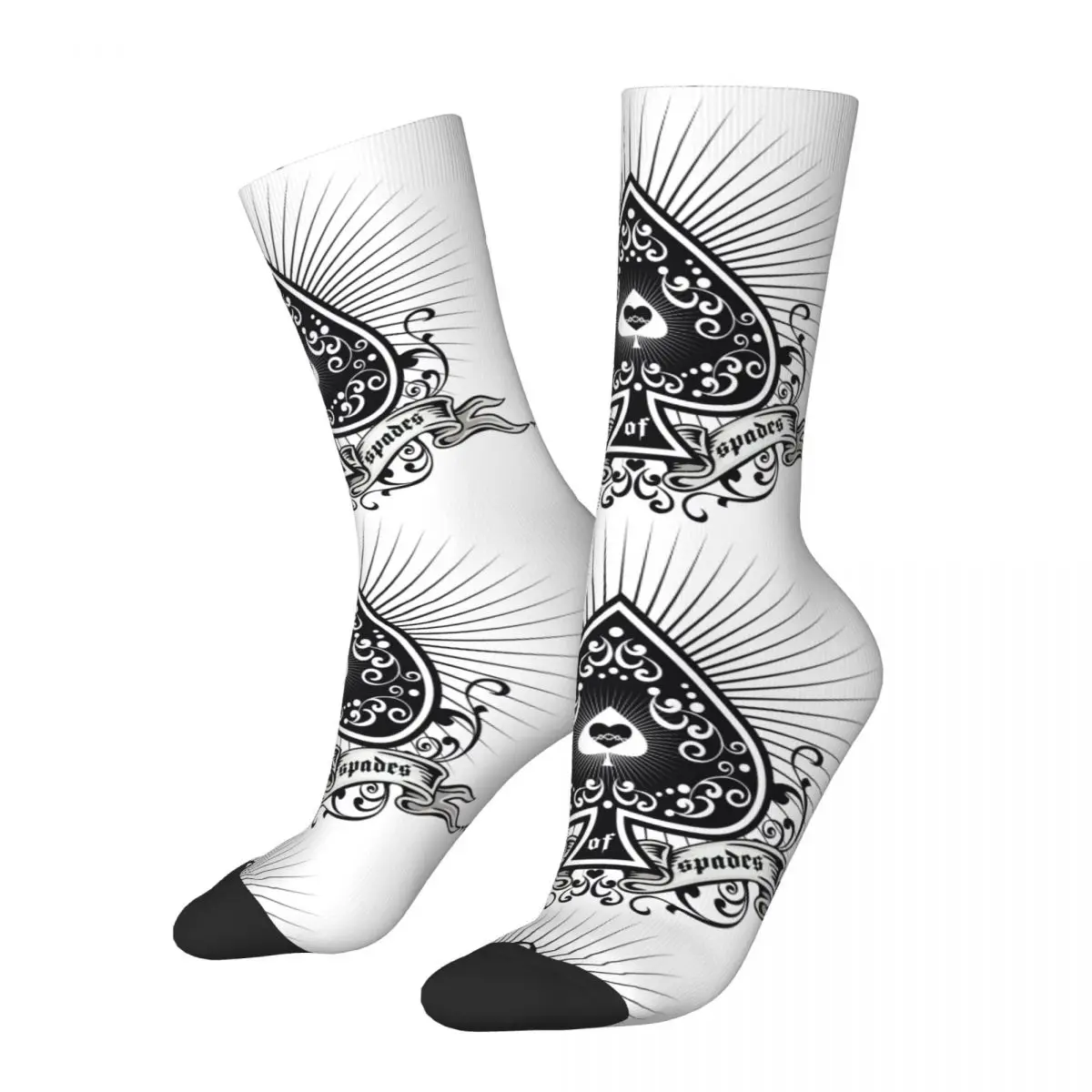 

Autumn Winter Funny Women Men Heavy Metal Punk Rock Socks Ace Of Spades Sweat Absorbing Crew Socks