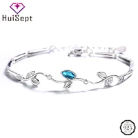 huisept trendy bracelet 925 silver jewelry with zircon gemstone accessories for women wedding party engagement gift bracelets