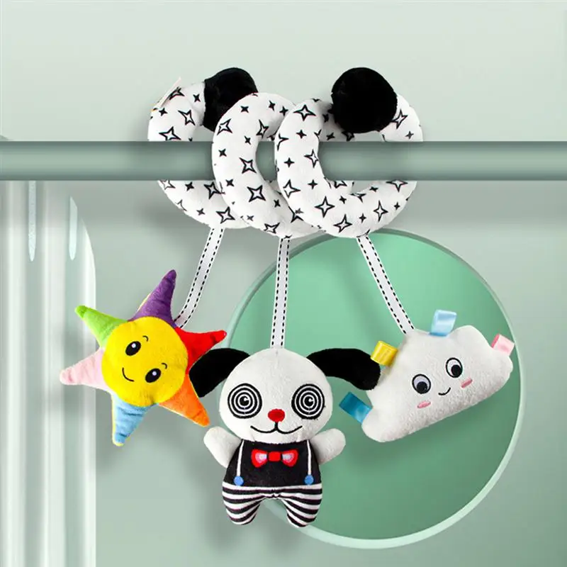 

Plush Toy Infant Crib Educational Plaything Stroller Crib Hanging Soothing Toy
