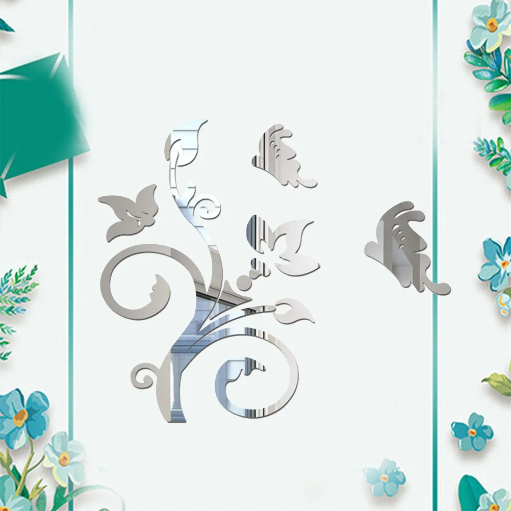 

Tvd Stickers Flower Wall Sticker 3d Stickers Flower Mirror Decal Trendy Decor Reflective Mirror Decals Wall Decals