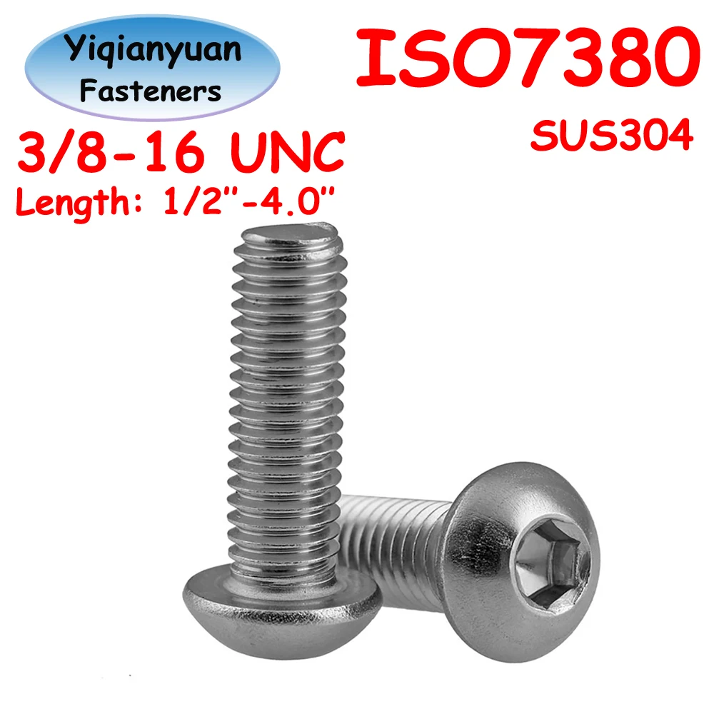 

Болты Yiqianyuan UNC 3/8-16x1/2''~2-1/2'' нержавеющая сталь