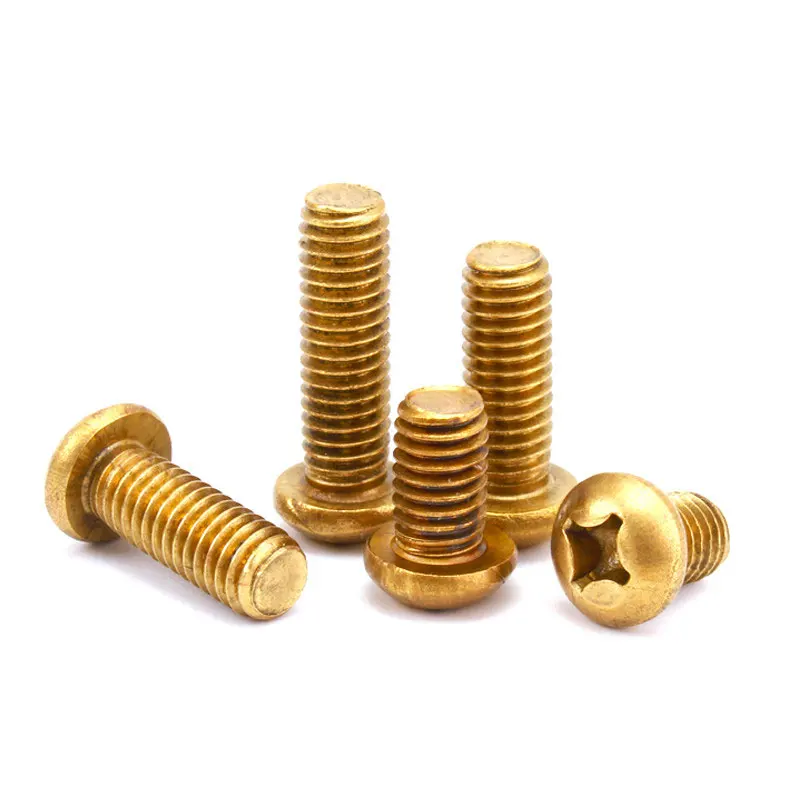 

Copper Round Machine Copper Round Head Cross Machine Tooth Screw Brass Pan Head Screw Pure Copper Screw M2M2.5M3M4M5M6