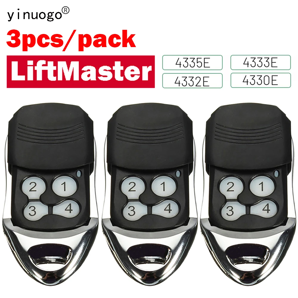 

3PCS Chamberlain LiftMaster 4335E 4330E 4333E 4332E Garage Remote Control Gate Replacement 433.92MHz Rolling Code LiftMaster 433