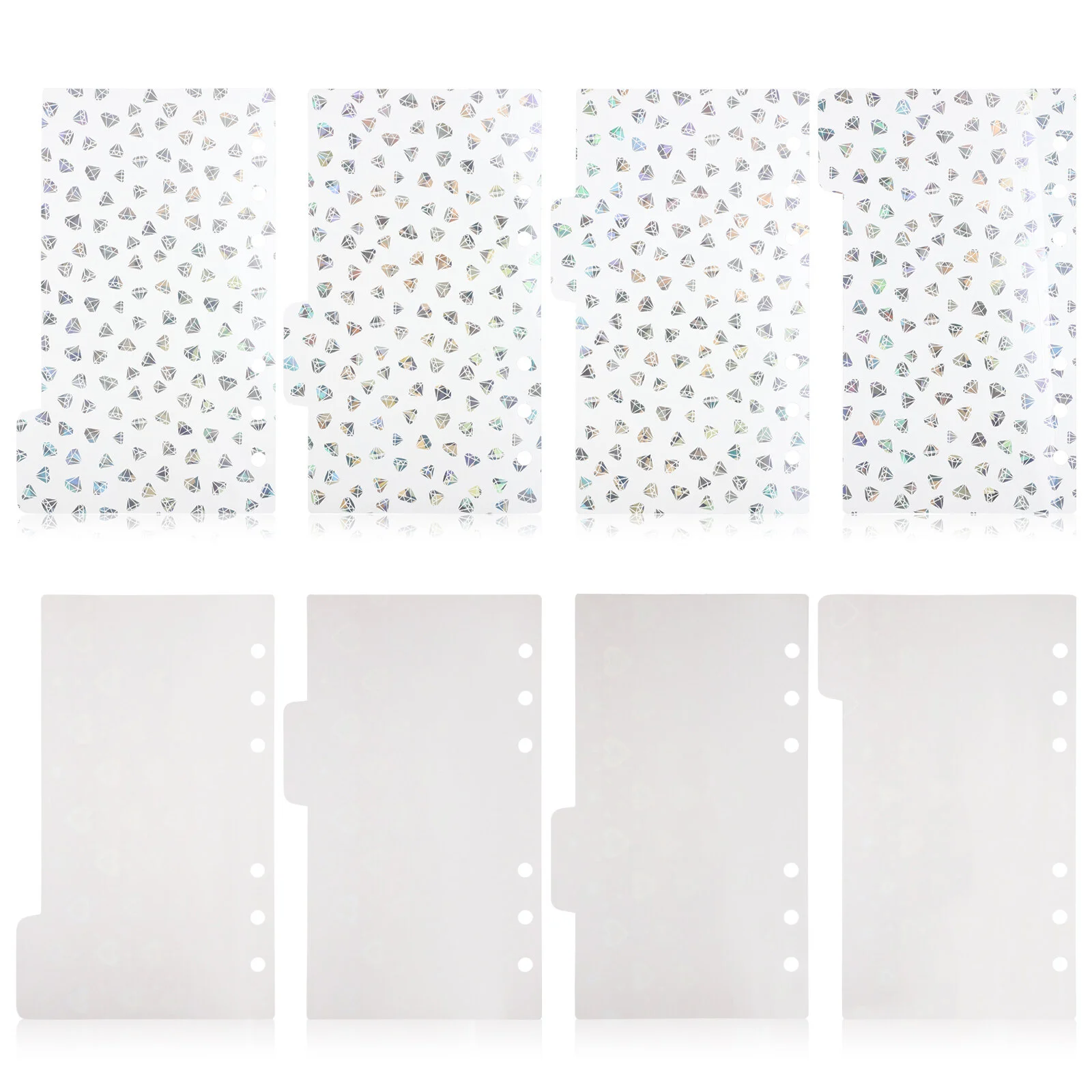

Partition Plate Index Card Dividers 6 Ring Binder Plastic Board Subject Clear Binders Page Tab