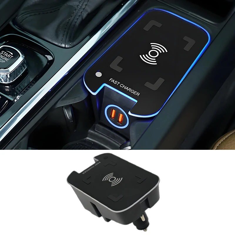 Для Volvo XC90 XC60 V60 S90 S60 V90 Автомобильная беспроводная зарядка 15 Вт Быстрое
