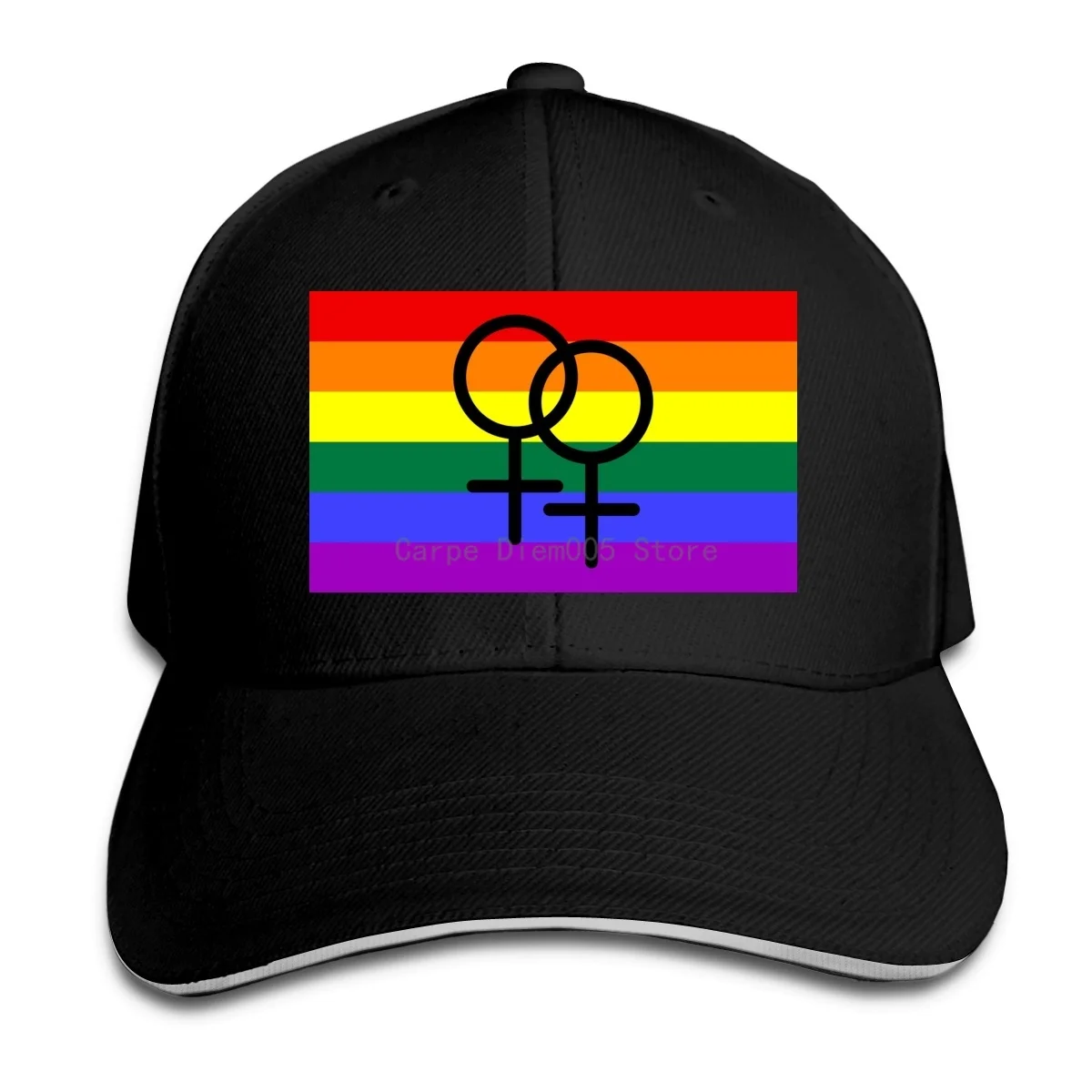 

Lesbian Pride Casquette Adjustable Mesh Trucker Cap Baseball Mesh Cap Snapback Trucker