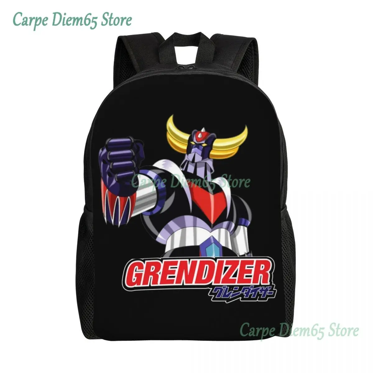 

UFO Robot Grendizer Laptop Backpack Men Women Fashion Bookbag for College School Students Goldrake Goldorak Mecha Anime Bag