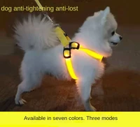 led luminous dog collars chest harness dog vest leash dog harness and leash set pet supplies accessories