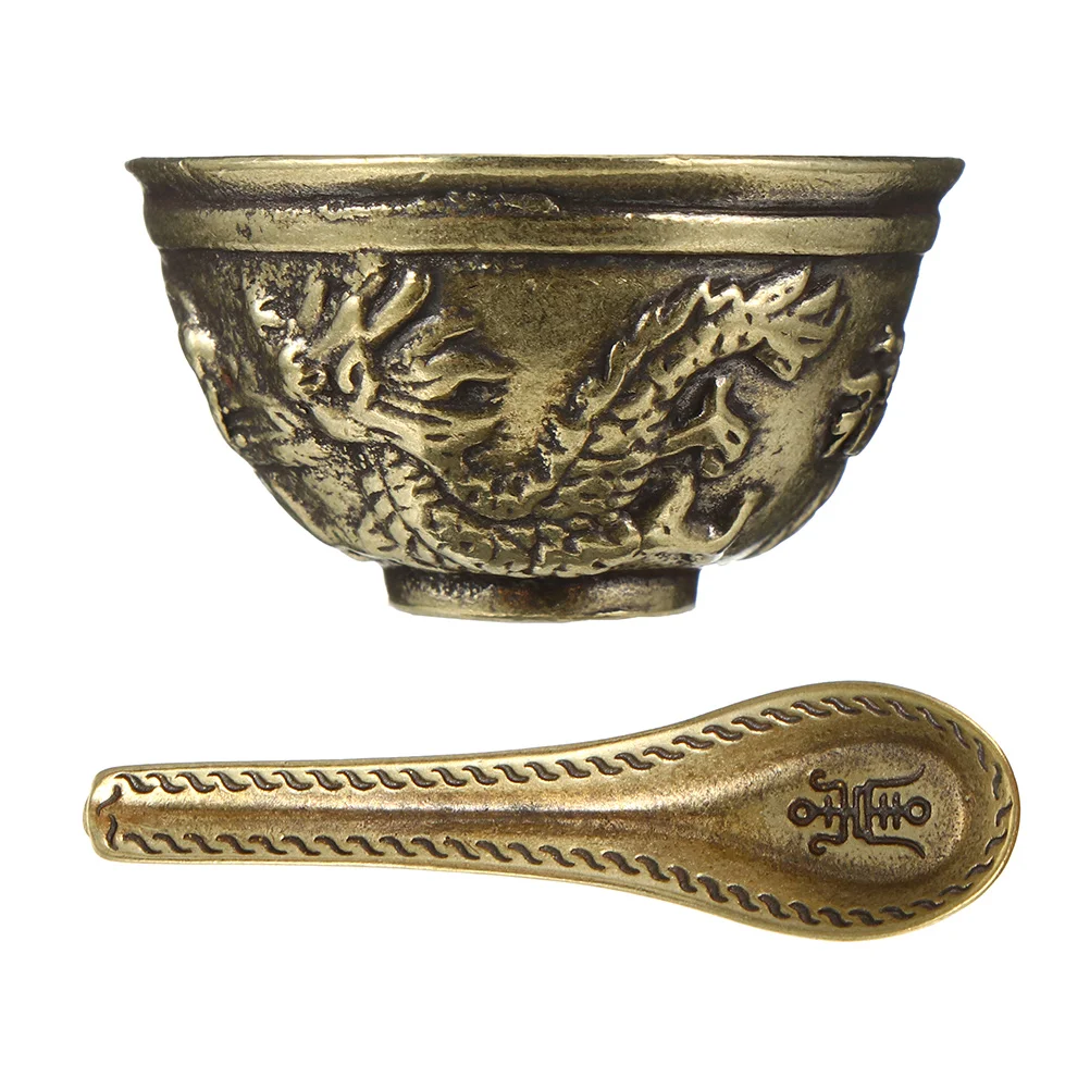 

1 Set Tibetan Singing Bowl Chinese Tea Pet Copper Treasure Bowl Porsperity Figurine Ceramic Incense Burner Altar Supplies