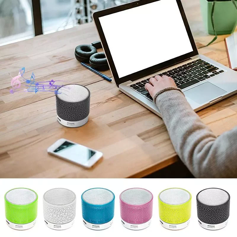 

Speaker Mini Wireless Loudspeaker Crack LED TF Card USB Subwoofer Portable MP3 Music Sound Column for PC Phone Portable Audio