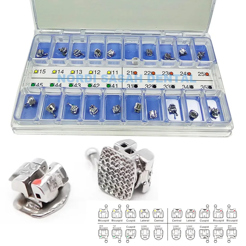 1 коробка ортодонтический металлический самолигирующий кронштейн для зубов 0 022