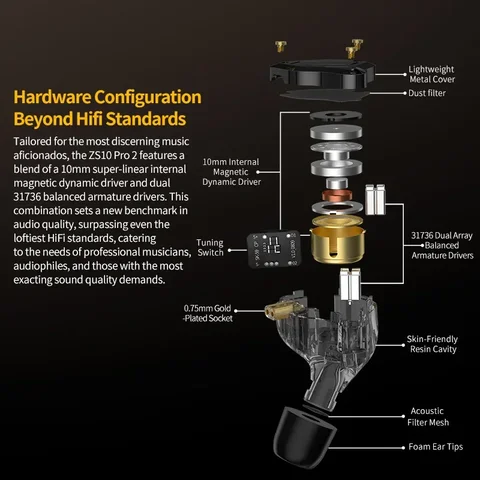 KZ ZS10 Pro 2 проводные наушники