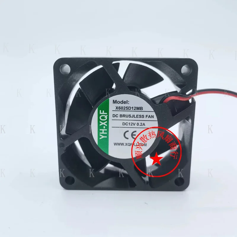 Фото C ДЛЯ 1 ШТ. YH-XQF X6025D12MB DC12V 0.2A 60×25 мм 2-проводной охлаждающий вентилятор №1