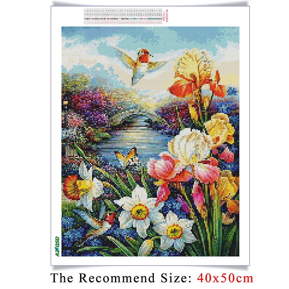 AZQSD алмазная вышивка птицы рукоделие крестиком мозаика животное картина