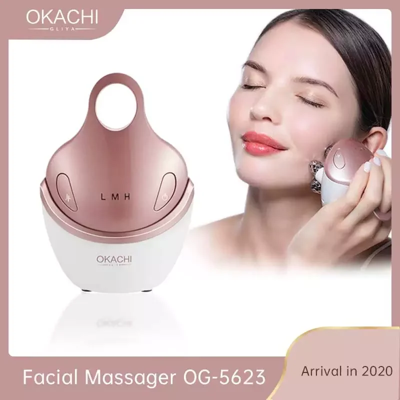 

NEW2023 5 in 1 Facial Massager RF EMS with 4D Massage Head Home Use Facial Device Promote Face Cream Absorption 5 Light Color M