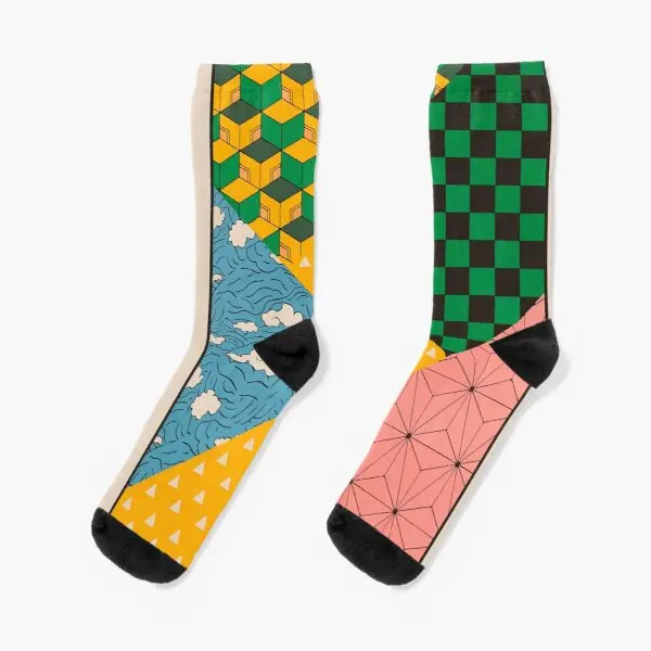 

Kimetsu No Yaiba Demon Slayer Crew Socks Sports Pattern Girls Mens Women Cotton Funny Cartoon Autumn Comfortable Winter Short