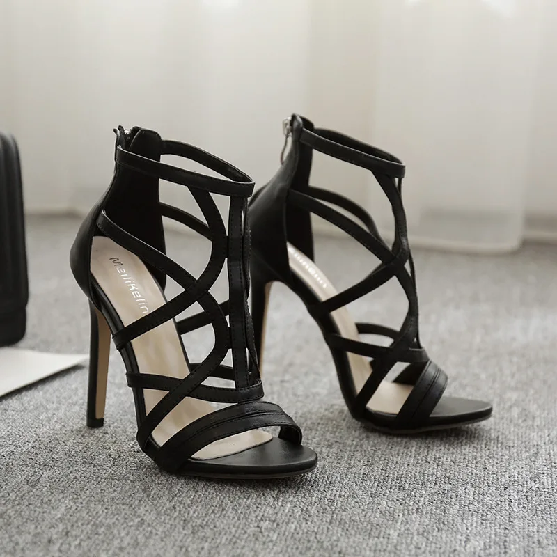 

Fashion Womens Shoes 2022 Sandals Stiletto Heels Suit Female Beige Open Toe Luxury Velvet New High Black Peep Summer Comfort Gi