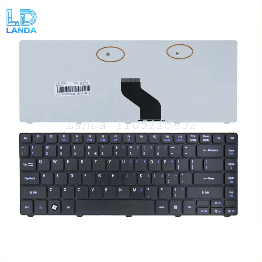 Фото Клавиатура для ноутбука Acer Aspire 3750G 3820G 4352G 4560G 4733 4741G черная США №1