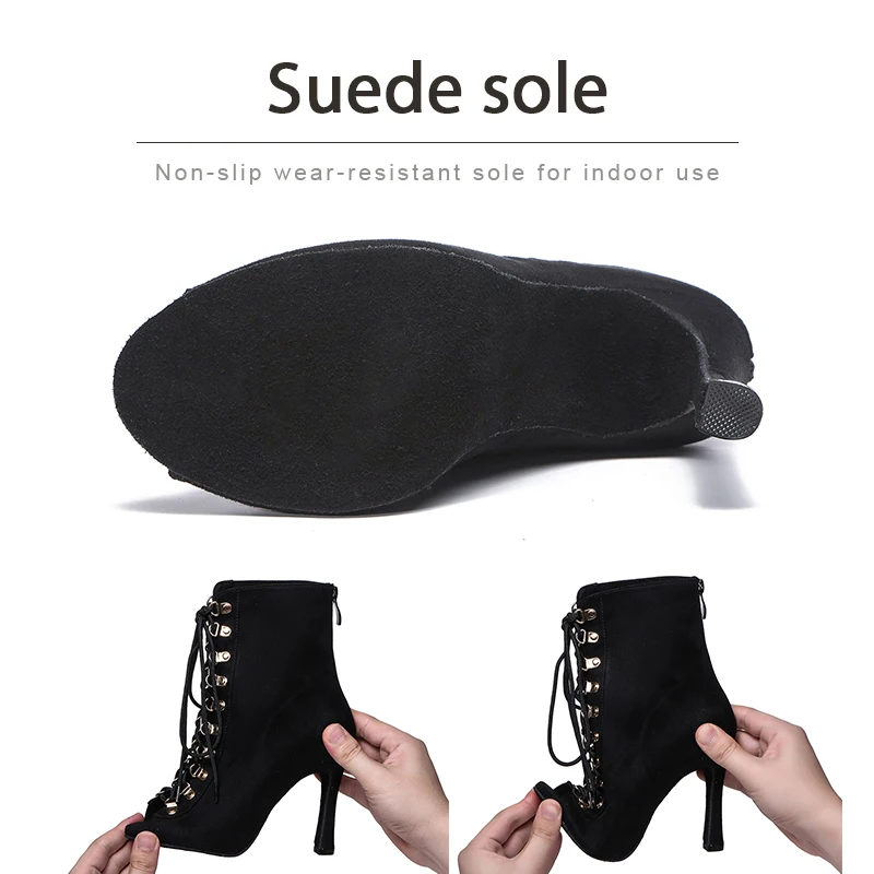 Women Fashion Salsa Dance Boots Latin Dancing Shoes Tango Dance Shoes Woman Girls Party Ballroom Shoes Ladies Sexy stilettos