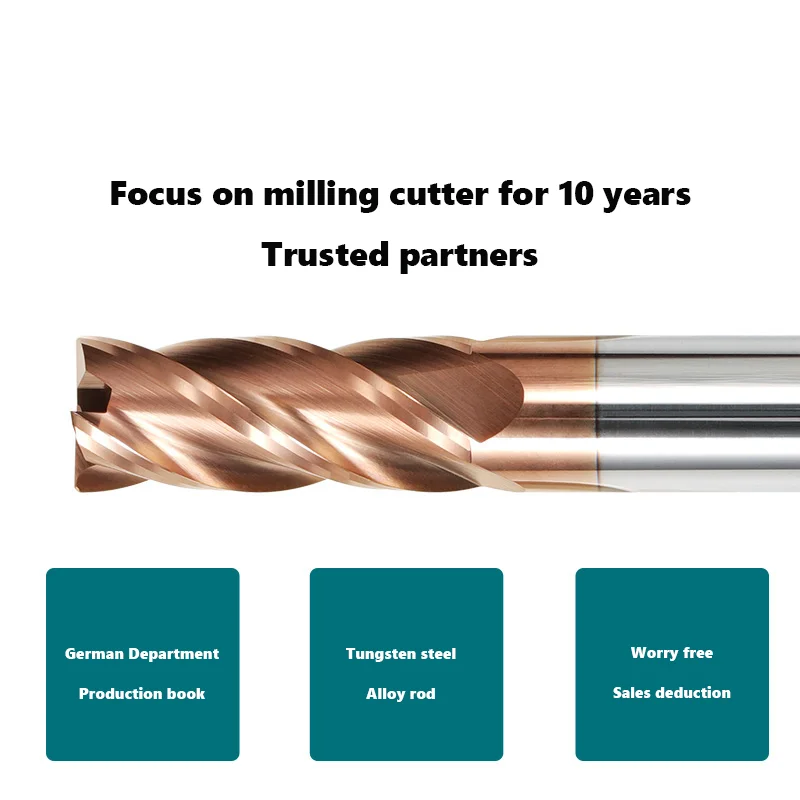 Карбидные сверла для обработки поверхности металла R0.5 R1 4 флейты