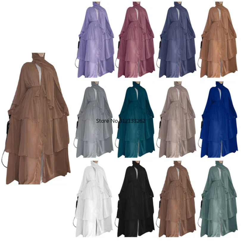 

Abaya Dress Spring Summer Muslim Women Fashion Style Long Sleeve V-neck Polyester Long Abaya Hijab Dress Muslim Dress Women