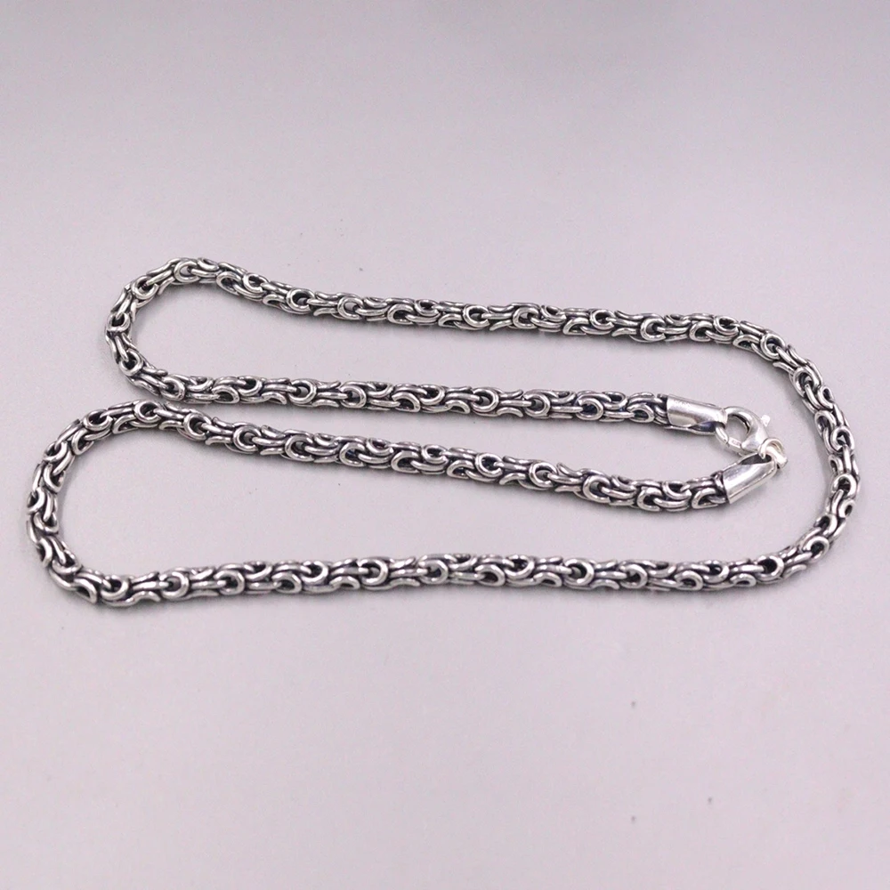 Настоящая твердая цепочка из стерлингового серебра 925 пробы мужская с хвостом