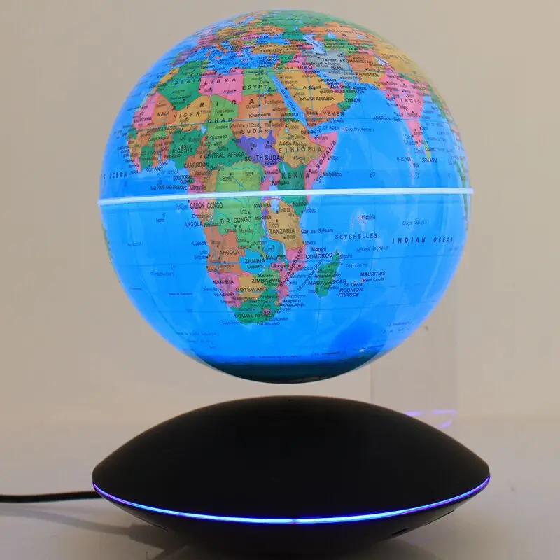 Светящийся в темноте ночной светящийся виде глобуса Маглев Маленький 6-Дюймовый