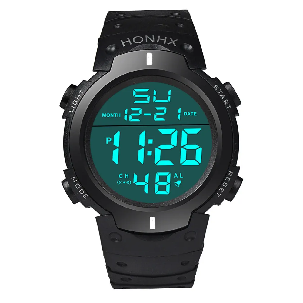 

Fashion Waterproof Men'S Boy Lcd Digital Stopwatch Date Rubber Sport Wrist Watch Часы Женские Наручные Montre Femme Relojes