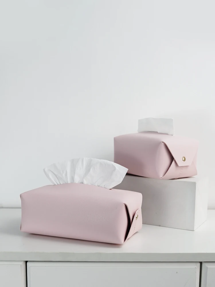 

Car-Carrying Toilet Home Bathroom Desktop Pumping Tissue Box PU Leather Living Room Creative Cute Ins Creative Simplicity