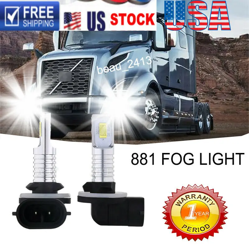 

2x881 70 Вт Светодиодный Противотуманные фары 6000K белый для Volvo VNL VN 2003-2015 Аксессуары для автомобилей