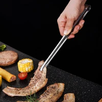 barbecue food tong non slip cooking clip stainless steel 304 portable picnic tweezer steak salad clamp bread tong kitchen gadget