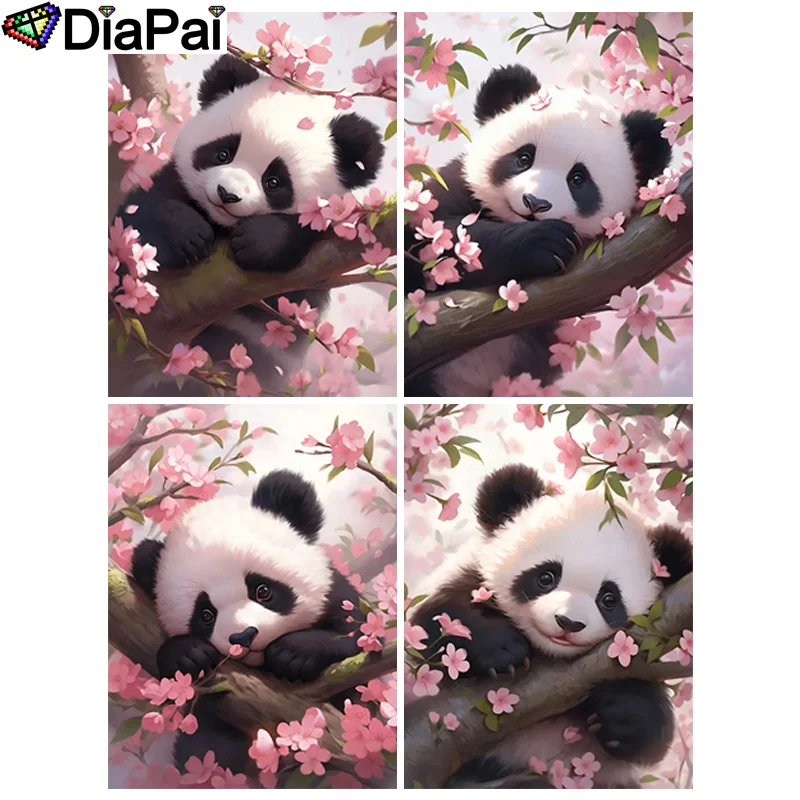 

DIAPAI 5d Diamond Painting Full Square/Round "Animal Panda" Picture Of Rhinestone DIY Diamond Embroidery Home Decor