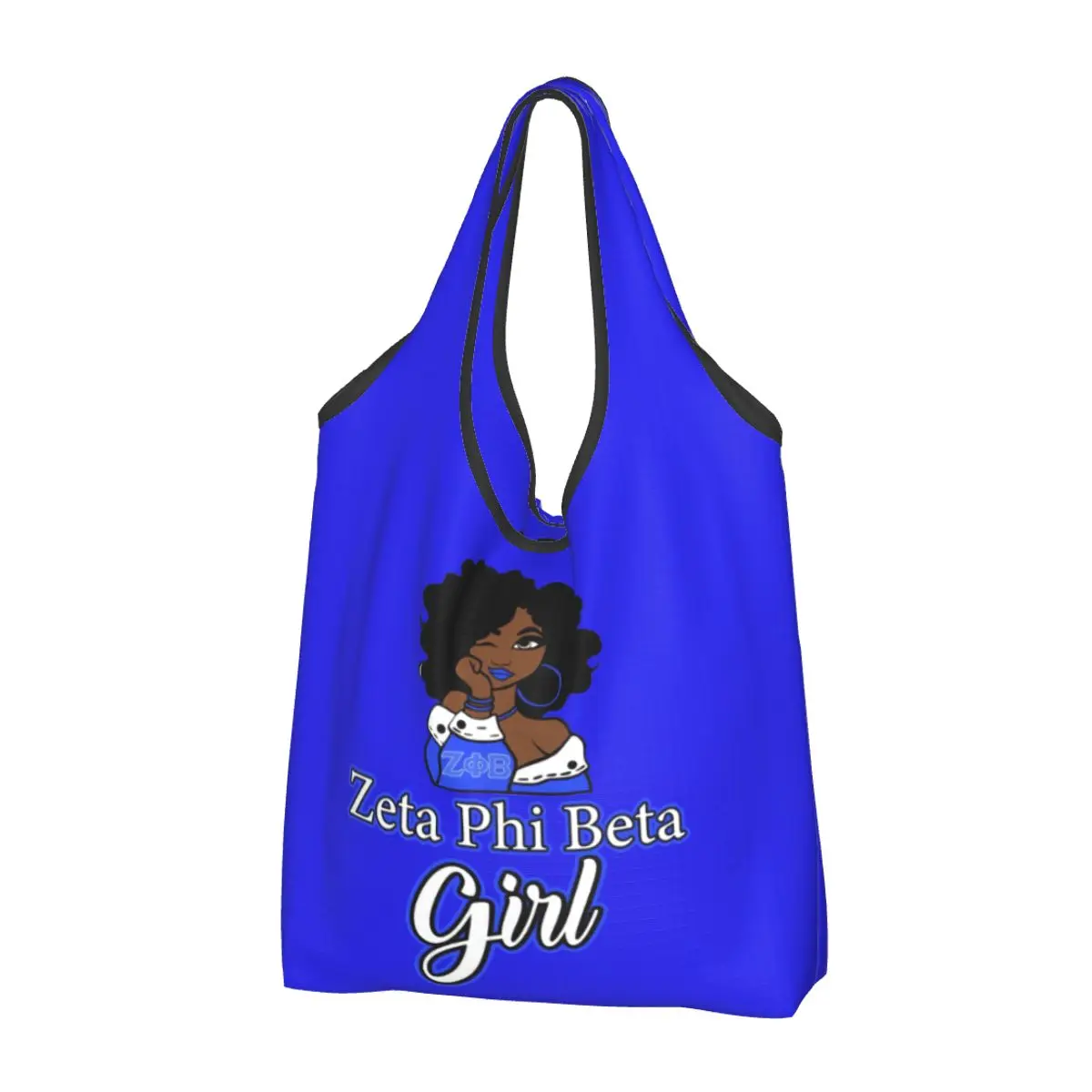 

Модные сумки для покупок Zeta Girl, портативная сумка Zeta Phi Beta Sorority для продуктов, сумка для покупок через плечо