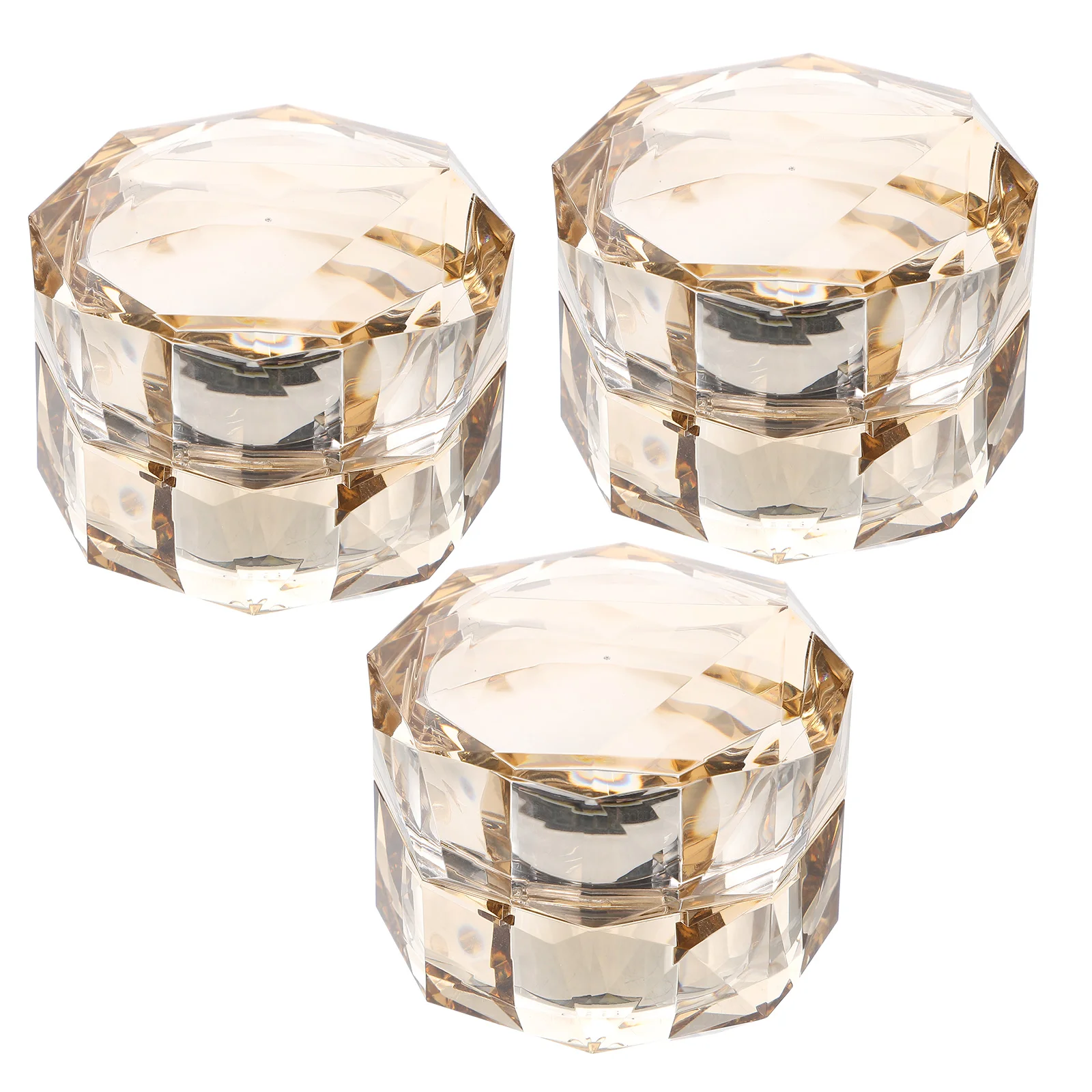 

3 Pcs Containers Cream Sample Bottles Jars Lid Lotion Holder Dispenser