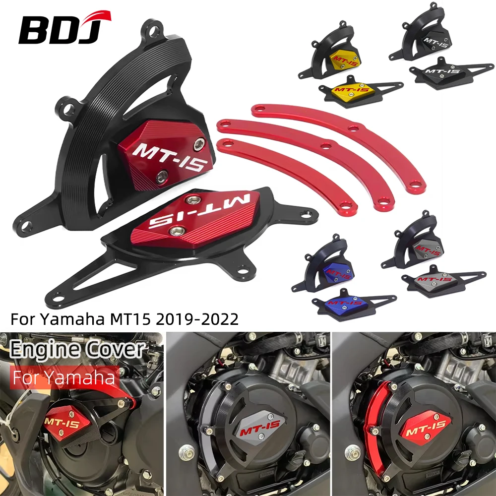 Фото BDJ MT15 2022 Защитная крышка двигателя с ЧПУ, защита от столкновений для Yamaha MT-15 MT 15 2019 2020 2021, аксессуары для мотоциклов №1